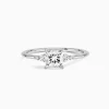 Princess-cut Side-Stone Engagement Ring