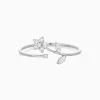 Scatter Floral Halo Promise Ring in 14k White Gold
