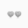 Round Halo Rose Diamond Stud Earrings