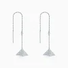 Pyramid Drop Diamond Earrings