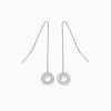 Open Circle Diamond Earrings