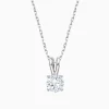 Classic 4-Prong Round Solitaire Pendant