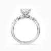 Classic Six-Prong Oval Vine Bypass Dainty Engagement Ring