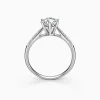 Round Solitaire Double Row Pavé with 6-Prong Engagement Diamond Ring