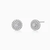 Double Halo Round Cut Lab-Grown Diamond Stud Earrings
