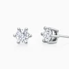 Six Prong Round Lab-Grown Diamond Stud Earrings (0.4 CTW – D-F / VVS-VS)