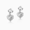 Heart Shaped Pavé Earrings