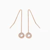 Open Circle Diamond Earrings