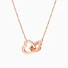Double Open Heart Shaped Necklace