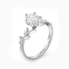 Classic Six-Prong Oval Vine Bypass Dainty Engagement Ring