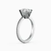 0.5-3.0CT Pear Solitaire Pavé Diamond Engagement Ring