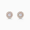 Round Halo Lab-Grown Diamond Stud Earrings