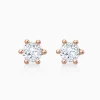 Six Prong Round Lab-Grown Diamond Stud Earrings (0.4 CTW – D-F / VVS-VS)