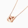 Double Open Heart Shaped Necklace
