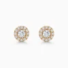 Round Halo Lab-Grown Diamond Stud Earrings