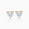 Heart Cut Lab-Grown Diamond Stud Earrings (0.5 CTW – D-F / VVS-VS)