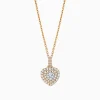 Double Halo Heart Shaped Diamond Pendant