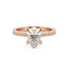 0.5-3.0CT Pear Solitaire Pavé Diamond Engagement Ring