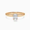 Classic Simple Solitaire Emerald Cut Diamond Engagement Ring