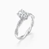Oval-Cut Pavé Twist Diamond Engagement Ring