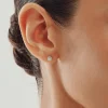 Round Halo Lab-Grown Diamond Stud Earrings