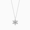 Romantic Snowflake Diamond Pendant Necklace