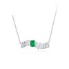 Emerald and Diamond Pendant Necklace