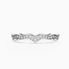 Wave Shaped Diamonds Pavé Wedding Ring
