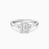 Emerald-cut Trio Cluster Engagement Ring