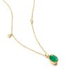Oval Emerald and Diamond Pendant Necklace