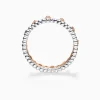 Crown Shape Beads Two-toned Wedding Ring