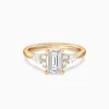 Emerald-cut Trio Cluster Engagement Ring