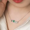 Emerald and Diamond Pendant Necklace