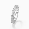 Four-claw Diamond Pavé Eternity Ring