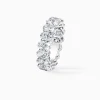 TCW 5CT Oval Cut Diamond Eternity Wedding Ring