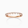 Alternating Heart Wedding Ring
