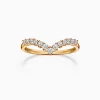 Elegant V Contour Wedding Ring
