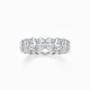 TCW 5CT Oval Cut Diamond Eternity Wedding Ring