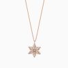 Romantic Snowflake Diamond Pendant Necklace