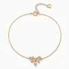Bow Diamonds Pavé Bracelet With A Dangling Diamond