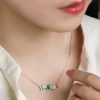 Emerald and Diamond Pendant Necklace